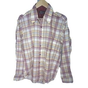 Fashion Classics‎ Vintage 1970s Mens Large Multi-Color Plaid Button Down Shirt
